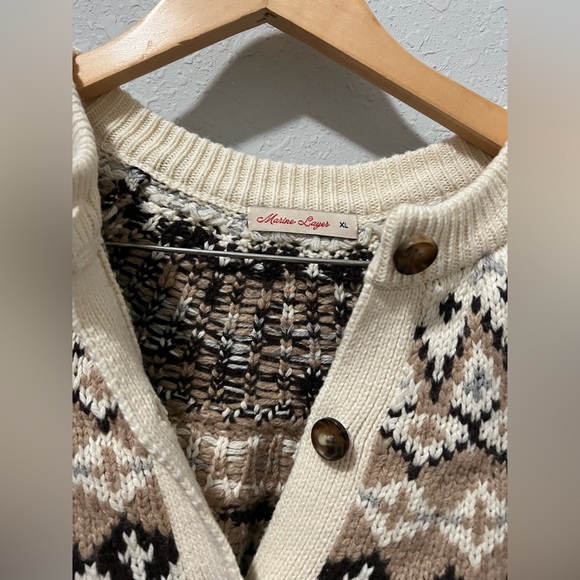 Marine Layer Fiorella Fairisle Cardigan NWOT - Picture 8 of 8